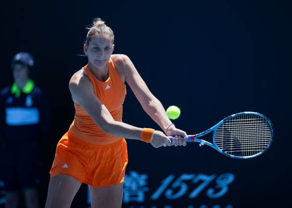 Karolina Pliskova CZE), Australian Open 2026, Melbourne Park, Melbourne, Victoria, Australia. Copyright: xJuergenxHasenkopfx