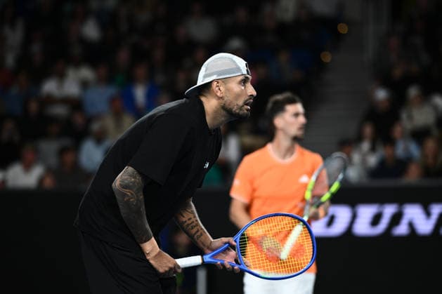 TENNIS AUSTRALIAN OPEN, Nick Kyrgios (pictured) and Thanasi Kokkinakis of Australia during the Men™s 1st round match against Jason Kubler and Marc Polmans of Australia on day 5 of the 2026 Australian Open tennis tournament at Melbourne Park in Melbourne, Wednesday, January 22, 2026. ( NO ARCHIVING MELBOURNE VICTORIA AUSTRALIA  Copyright: xJOELxCARRETTx 20260122192417204856