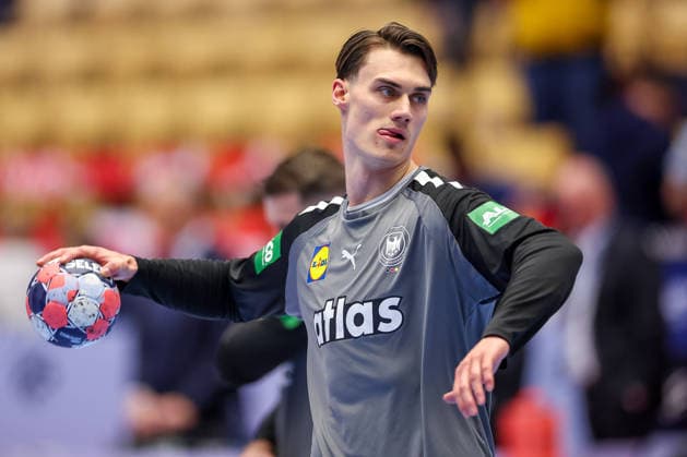 22.01.2026, Handball, Men s EHF EURO 2026, Deutschland - Portugal, Jyske Bank Boxen in Herning, Dänemark, Main Round: Miro Schluroff (Germany 05) Dänemark