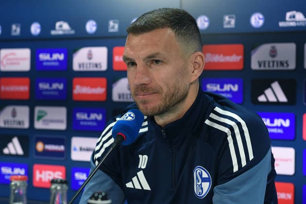 Vorstellung von Edin Dzeko beim FC Schalke 04 am 22.01.2026 in der Veltins Arena in Gelsenkirchen Edin Dzeko ( Schalke )