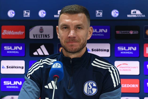 Vorstellung von Edin Dzeko beim FC Schalke 04 am 22.01.2026 in der Veltins Arena in Gelsenkirchen Edin Dzeko ( Schalke )