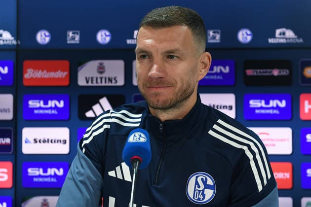 Vorstellung von Edin Dzeko beim FC Schalke 04 am 22.01.2026 in der Veltins Arena in Gelsenkirchen Edin Dzeko ( Schalke )