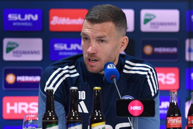 Vorstellung von Edin Dzeko beim FC Schalke 04 am 22.01.2026 in der Veltins Arena in Gelsenkirchen Edin Dzeko ( Schalke )