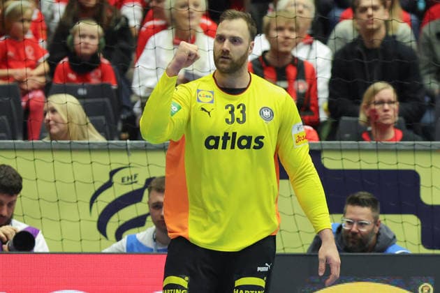 Deutschland - Portugal, EHF Handball EM 2026 Torwart Andreas Wolff (Deutschland, 33). Handball EHF Europameisterschaft, Länderspiel zwischen Deutschland und Portugal am 22. Januar 2026 in Herning (Dänemark)., Herning Dänemark Jyske Bank Boxen