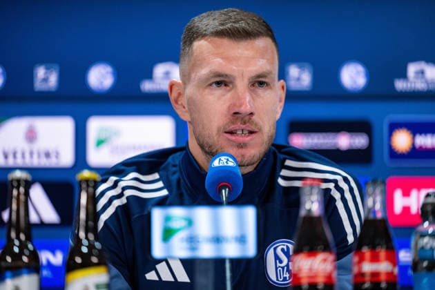 22.01.2026, Fussball, 2. Bundesliga, Saison 2025 2026, Offizielle Vorstellung: Edin DÅ¾eko Dzeko beim FC Schalke 04, Edin DÅ¾eko (FC Schalke 04) xRHR-FOTO TKx