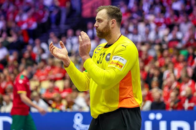 22.01.2026, Handball, Men s EHF EURO 2026, Deutschland - Portugal, Jyske Bank Boxen in Herning, Dänemark, Main Round: Andreas Wolff (Germany 33) gestikulierend auf dem Spielfeld Dänemark
