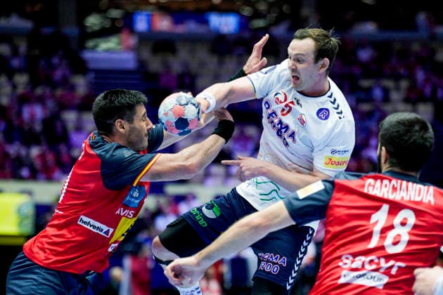 Handball European Championship 2026 Spain Norway Herning, Denmark 20260122 Norway s Sander Sagosen during the European Championship handball match between Spain and Norway at Boxen arena in Herning Photo Stian Lysberg Solum NTB Herning Denmark EDITORIAL USE ONLY RESTRICTED USE FOR BETTING COMPANIES  Copyright: xStianxLysbergxSolumx xNTBx