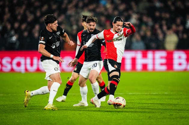 UEFA Europa League: Feyenoord v SK Sturm Graz Rotterdam - Anis Moussa of Feyenoord Rotterdam during the seventh match of the UEFA Europa League 2025 2026. The match is set between Feyenoord and SK Sturm Graz at Stadion Feijenoord De Kuip on 22 January 2026 in Rotterdam, The Netherlands. (VK Sportphoto Danny de Groot) Copyright: xDannyxdexGrootx