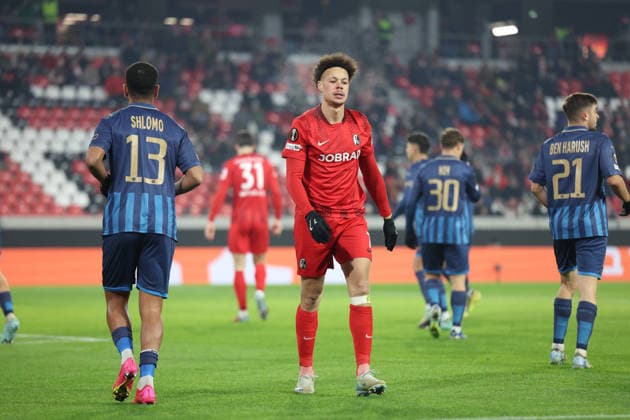 22.01.2026, xrekx, Fussball UEFA Europa League, SC Freiburg - Maccabi Tel Aviv v.l. Derry Scherhant (SC Freiburg) (DFL DFB REGULATIONS PROHIBIT ANY USE OF PHOTOGRAPHS as IMAGE SEQUENCES and or QUASI-VIDEO) Freiburg
