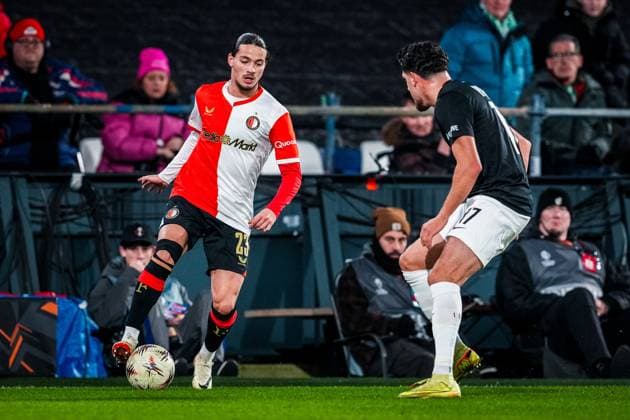 ROTTERDAM , 22-01-2026 , Stadium Feijenoord de Kuip , season 2025 2026 , UEFA Europa League football , match between Feyenoord - Sturm Graz , Feyenoord player Anis Hadj-Moussa Feyenoord - Sturm Graz  x200999247x Copyright: