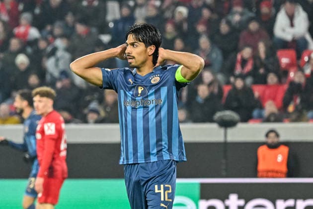 Dor Peretz (Maccabi Tel Aviv FC, 42) mit Emotion. GER, SC Freiburg - Maccabi Tel Aviv, Fussball, Europa League, 7. Spieltag, Saison 2025 2026, 22.01.2026 GER, SC Freiburg - Maccabi Tel Aviv, Fussball, Europa League, 7. Spieltag, Saison 2025 2026, 22.01.2026 Freiburg Copyright: xEibner-Pressefoto ThomasxHessx EP_THS