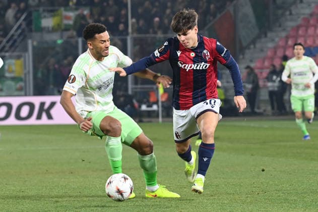 Benmjamin Dominguez (Bologna Fc) in action during Bologna FC vs Celtic FC, Football Europa League match in Bologna, Italy, January 22 2026  Copyright: xGianlucaxRicci IPAxSportx xipa-agency.netx xx IPA_70424751 IPA_Agency_IPA70424751