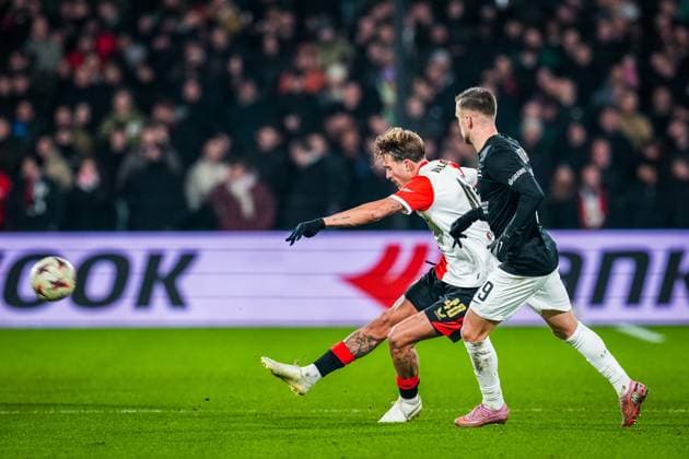 ROTTERDAM , 22-01-2026 , Stadium Feijenoord de Kuip , season 2025 2026 , UEFA Europa League football , match between Feyenoord - Sturm Graz , Feyenoord player Luciano Valente Feyenoord - Sturm Graz  x200999482x Copyright: