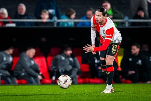 ROTTERDAM , 22-01-2026 , Stadium Feijenoord de Kuip , season 2025 2026 , UEFA Europa League football , match between Feyenoord - Sturm Graz , Feyenoord player Anis Hadj-Moussa Feyenoord - Sturm Graz  x200999486x Copyright: