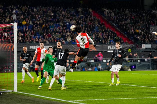 UEFA Europa League: Feyenoord v SK Sturm Graz Rotterdam - Ayase Ueda of Feyenoord during the seventh match of the UEFA Europa League 2025 2026. The match is set between Feyenoord and SK Sturm Graz at Stadion Feijenoord De Kuip on 22 January 2026 in Rotterdam, The Netherlands. Copyright: xYannickxVerhoevenx