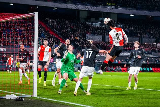 ROTTERDAM , 22-01-2026 , Stadium Feijenoord de Kuip , season 2025 2026 , UEFA Europa League football , match between Feyenoord - Sturm Graz , Feyenoord player Ayase Ueda Feyenoord - Sturm Graz  x200999743x Copyright: