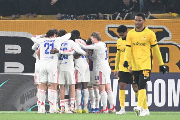 BERN, SWITZERLAND - JANUARY 22: Ainsley Maitland-Niles of Olympique Lyonnais celebrating his Score 0:1 during the UEFA Europa League 2025 26 League Phase MD7 match between BSC Young Boys and Olympique Lyonnais at Stadion Wankdorf on January 22, 2026 in Bern, Switzerland. Bern Stadion Wankdorf Bern Switzerland Copyright: xJustPictures.ch ManuelxWinterbergerx jp-en-EuSpIm-MWI_6716