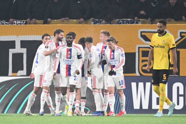 BERN, SWITZERLAND - JANUARY 22: Ainsley Maitland-Niles of Olympique Lyonnais celebrating his Score 0:1 during the UEFA Europa League 2025 26 League Phase MD7 match between BSC Young Boys and Olympique Lyonnais at Stadion Wankdorf on January 22, 2026 in Bern, Switzerland. Bern Stadion Wankdorf Bern Switzerland Copyright: xJustPictures.ch ManuelxWinterbergerx jp-en-EuSpIm-MWI_6731