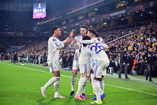 Fenerbahce v Aston Villa - UEFA Europa League ISTANBUL, TURKIYE - JANUARY 22: Aston Villa s Jadon Sancho (19) celebrates after scoring a goal during the UEFA Europa League match against Fenerbahce at Chobani Stadium in Istanbul, Turkiye, on January 22, 2026. Serhat Cagdas Anadolu Istanbul Turkey. Editorial use only. Please get in touch for any other usage.  Copyright: x2026xAnadoluxSerhatxCagdasx