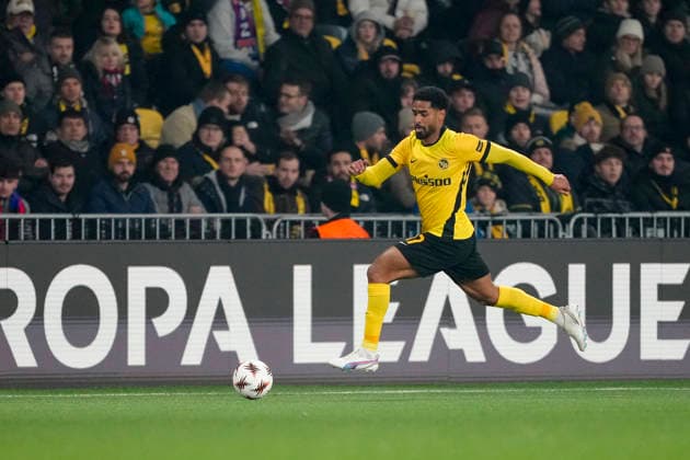 Schweiz: UEFA Europa League 2025 26, BSC Young Boys vs Olympique Lyonnais - Stadion Wankdorf, Bern: Saidy Janko (17 Young Boys) in Aktion Bern Stadion Wankdorf Bern Schweiz Copyright: xKjetilxWaberx
