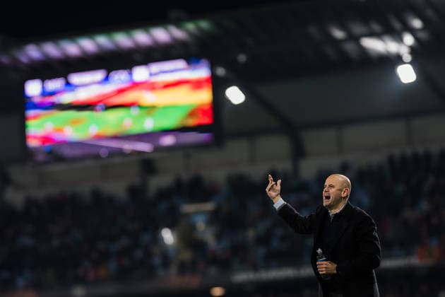 260122 Head coach Miguel Angel Ramirez of Malmö FF during the UEFA Europa League football match between Malmö FF and Crvena Zvezda on January 22, 2026 in Malmö. fotboll football soccer fotball uefa europa league europa league malmö ff crvena zvezda bbeng röda stjärnan bbauto Copyright: PETTERxARVIDSON BB260122PA137