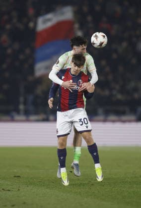CALCIO - UEFA Europa League - Bologna FC vs Celtic FC Benja Dominguez of Bologna FC during the Uefa Europa League 2025 26 season football match between Bologna FC and Celtic Glasgow on 22 January 2026 at â?? Renato Dall Ara Stadium, Bologna, Italy. Photo Nderim KACELI Bologna Italy  Copyright: xIPAxSport ABACAx