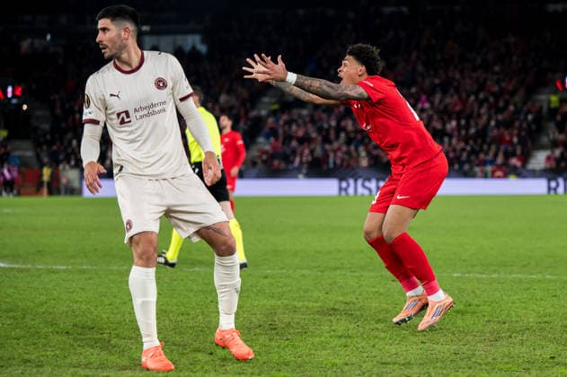 260122 Noah Holm of Brann during the UEFA Europa League football match between Brann and Midtjylland on January 22, 2026 in Bergen. Photo: Marius Simensen BILDBYRAN COP 238 MM0054 bbeng fotboll football soccer fotball uefa europa league brann midtjylland Copyright: MARIUSxSIMENSEN BB260122ZI032