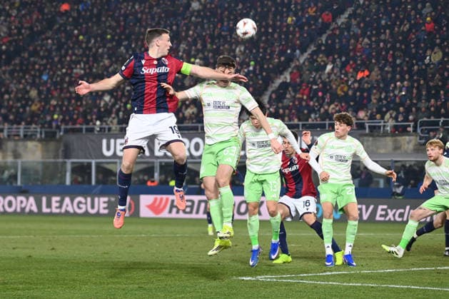 CALCIO - UEFA Europa League - Bologna FC vs Celtic FC Lewis Ferguson (Bologna Fc)= good chanche during Bologna FC vs Celtic FC, Football Europa League match in Bologna, Italy, January 22 2026 Bologna Italy  Copyright: xIPAxSport ABACAx