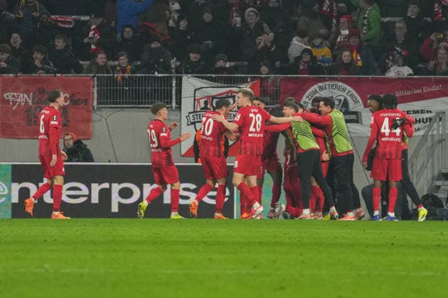 UEFA Europa League: SC Freiburg vs Maccabi Tel Aviv, 11.12.2026 Torjubel zum 1:0 durch Igor Matanovic (SC Freiburg, 31) UEFA Europa League: SC Freiburg vs Maccabi Tel Aviv, Europa-Park-Stadion, 11.12.2026 Copyright: xBEAUTIFULxSPORTS Boscox