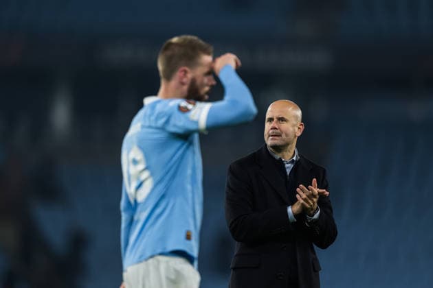 260122 Pontus Jansson and head coach Miguel Angel Ramirez of Malmö FF after the UEFA Europa League football match between Malmö FF and Crvena Zvezda on January 22, 2026 in Malmö. fotboll football soccer fotball uefa europa league europa league malmö ff crvena zvezda bbeng röda stjärnan bbauto Copyright: PETTERxARVIDSON BB260122PA162