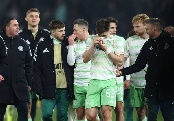 Kieran Tierney of Celtic reacts after the match Bologna v Celtic, UEFA Europa League, Group Stage, Football, Renato Dall Ara Stadium, Bologna, Italy - 22 Jan 2026Bologna Renato Dall Ara Stadium Italy EDITORIAL USE ONLY No use with unauthorised audio, video, data, fixture lists, club league logos or live services. Online in-match use limited to 120 images, no video emulation. No use in betting, games or single club league player publications. Copyright: xMichaelxZemanek Shutterstockx 16348366bp
