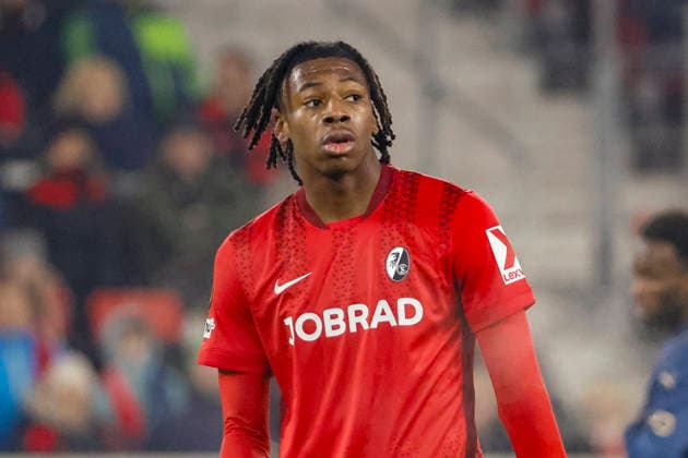 Johan Manzambi (SC Freiburg, 44) , Deutschland, Fussball, UEFA Europa League, 7. Spieltag, 2025 2026, SC Freiburg vs. Maccabi Tel Aviv, Europa-Park Stadion, Freiburg im Breisgau, 22.01.2026 Freiburg im Breisgau Europa-Park Stadion Deutschland Copyright: xGrantxHubbsx