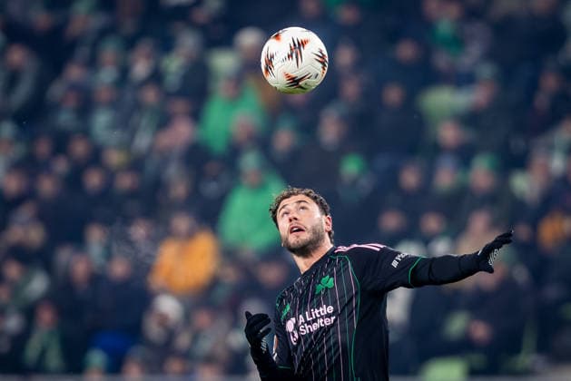 FERENCVAROS - PANATHINAIKOS Davide Calabria of Panathinaikos during the league phase of UEFA Europa league football match between Ferencvarosi TC and Panathinaikos FC. Groupama Arena, Ferencvaros Arena, Budapest, Hungary, January 22, 2026. Photo by Branislav Racko Copyright: xx 080A5864
