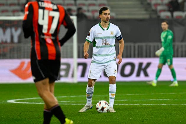 FOOTBALL : OGC Nice VS - Go Ahead Eagles - UEFA Europa League - 22 01 2025 Mats Deijl (GA-Eagles) - UEFA Europa League match between OGC Nice and Go Ahead Eagles on January 22, 2026 at the Allianz Riviera Stadium in Nice. NiceFrance  Copyright: xWilliamxCannarellax