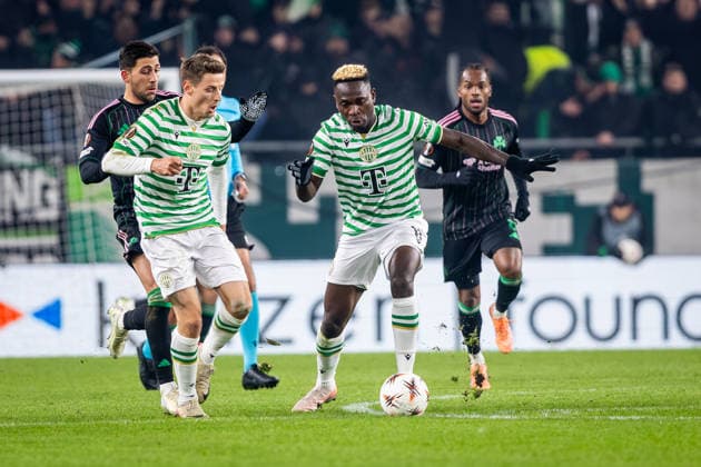 FERENCVAROS - PANATHINAIKOS Bamidele Yusuf of Ferencvaros during the league phase of UEFA Europa league football match between Ferencvarosi TC and Panathinaikos FC. Groupama Arena, Ferencvaros Arena, Budapest, Hungary, January 22, 2026. Photo by Branislav Racko Copyright: xx 080A6345