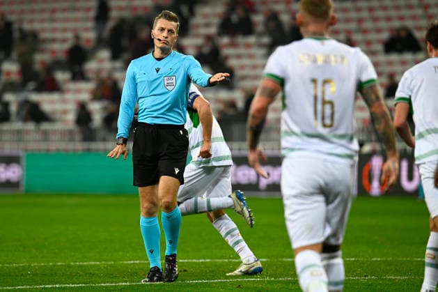 FOOTBALL : OGC Nice VS - Go Ahead Eagles - UEFA Europa League - 22 01 2025 Referee Oleksii Derevinskyi during the UEFA Europa League match between OGC Nice and Go Ahead Eagles on January 22, 2026 at the Allianz Riviera Stadium in Nice. NiceFrance  Copyright: xWilliamxCannarellax