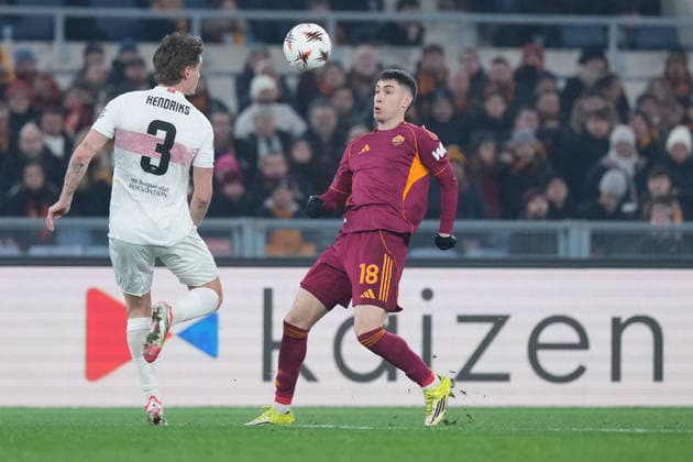 Roma™s Matias Soule during the Uefa Europa League soccer match between Roma and VFB Stuttgart at the Olympic Stadium in Rome, Italy - Thursday, January 22, 2026. - Soccer .  Copyright: xAlfredoxFalcone LaPressex