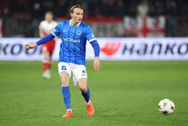 UTRECHT , 22-01-2026 , stadium Galgenwaard , season 2025 2026 , UEFA Europa League football , League phase matchday 7 , match between FC Utrecht and KRC Genk , Pictures shows , Genk player Matte Smets Utrecht - Genk  x201002487x Copyright:
