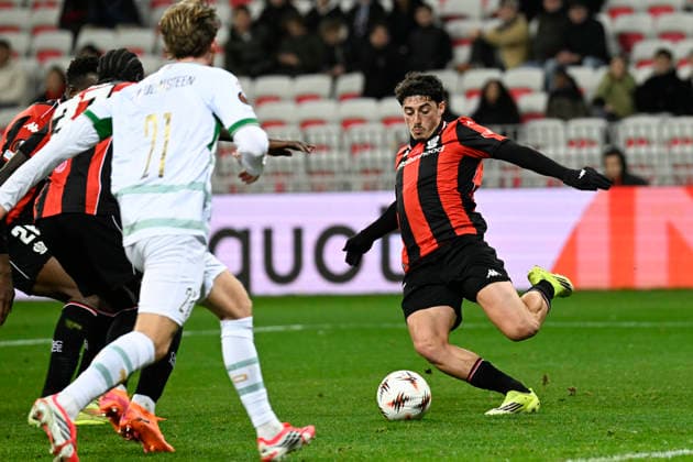 FOOTBALL : OGC Nice VS - Go Ahead Eagles - UEFA Europa League - 22 01 2025 Tiago Gouveia (OGC Nice) - UEFA Europa League match between OGC Nice and Go Ahead Eagles on January 22, 2026 at the Allianz Riviera Stadium in Nice. NiceFrance  Copyright: xWilliamxCannarellax
