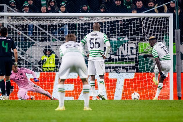 FERENCVAROS - PANATHINAIKOS Bamidele Yusuf of Ferencvaros scores a goal from penalty kick during the league phase of UEFA Europa league football match between Ferencvarosi TC and Panathinaikos FC. Groupama Arena, Ferencvaros Arena, Budapest, Hungary, January 22, 2026. Photo by Branislav Racko Copyright: xx 080A7190