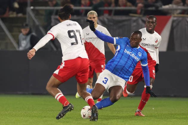 Mujaid Sadick of KRC Genk during the match FC Utrecht vs KRC Genk at the De Galgenwaard for the UEFA Europa League season 2025-2026 in UTRECHT, Netherlands on 22 january 2026, (photo by Peter Lous EYE4images DeFodi Images) -