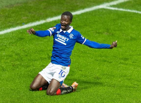 Mohamed Diomande of Rangers celebrates scoring his sides first goal during UEFA Europa League league phase match at Ibrox Stadium, Glasgow. Rangers v Ludogorats - UEFA Europa League - League Phase - Ibrox Stadium, Glasgow, Lanarkshire, Scotland, UK - 22 Jan 2026Glasgow Ibrox Stadium Lanarkshire, Scotland United Kingdom EDITORIAL USE ONLY  Copyright: xRangersxFC Shutterstockx 16394122j