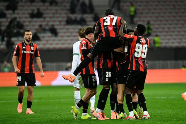 FOOTBALL : OGC Nice VS - Go Ahead Eagles - UEFA Europa League - 22 01 2025 Joy OGCN - But Tiago Gouveia - UEFA Europa League match between OGC Nice and Go Ahead Eagles on January 22, 2026 at the Allianz Riviera Stadium in Nice. NiceFrance  Copyright: xWilliamxCannarellax