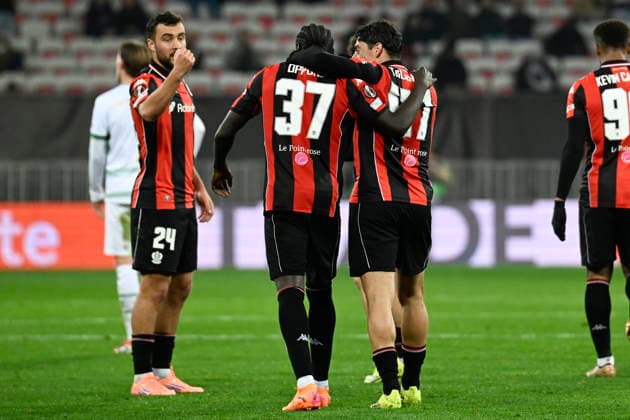 FOOTBALL : OGC Nice VS - Go Ahead Eagles - UEFA Europa League - 22 01 2025 Joy OGCN - But Tiago Gouveia - UEFA Europa League match between OGC Nice and Go Ahead Eagles on January 22, 2026 at the Allianz Riviera Stadium in Nice. NiceFrance  Copyright: xWilliamxCannarellax