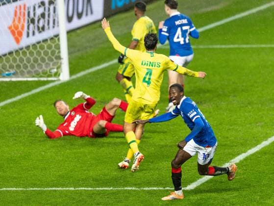 Mohamed Diomande of Rangers celebrates scoring his sides first goal during UEFA Europa League league phase match at Ibrox Stadium, Glasgow. Rangers v Ludogorats - UEFA Europa League - League Phase - Ibrox Stadium, Glasgow, Lanarkshire, Scotland, UK - 22 Jan 2026Glasgow Ibrox Stadium Lanarkshire, Scotland United Kingdom EDITORIAL USE ONLY  Copyright: xRangersxFC Shutterstockx 16394122k
