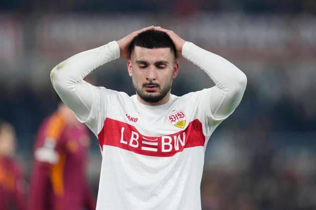 Deniz Undav (VfB Stuttgart) looks dejected, UEFA Europa League 2025 26 League Phase MD7, AS Roma v VfB Stuttgart, Olimpico Stadium, January 22, 2026, Rome, Italy.