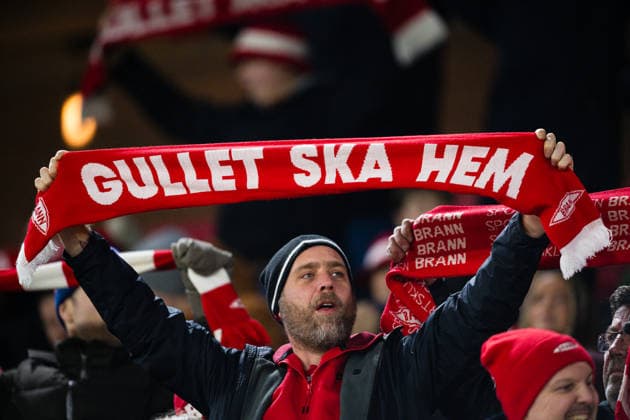 260122 Spectators in the stands ahead of the UEFA Europa League football match between Brann and Midtjylland on January 22, 2026 in Bergen. Photo: Marius Simensen BILDBYRAN COP 238 MM0054 bbeng brann football fotball fotboll midtjylland publik soccer uefa europa league Copyright: MARIUSxSIMENSEN BB260122ZO050