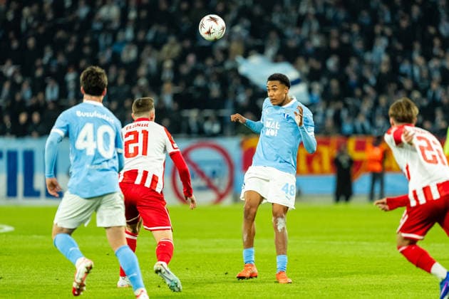 Malmo FF v Crvena Zvezda, UEFA Europa League, Malmo Sweden Malmo, Sweden. 22nd, January 2026. Theodor Lundbergh (48) of Malmo FF seen during the UEFA Europa League match between Malmo FF and Crvena Zvezda at Eleda Stadion in Malmo. Sweden, Malmo, Eleda Stadion  Copyright: xGonzalesxPhoto TobiasxJorgensenx