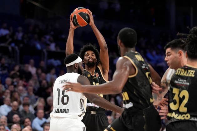 REAL MADRID v AS MONACO. EUROLEAGUE 2025 2026. REGULAR SEASON. ROUND 24. AS Monaco s Kevarrius Hayes during Euroleague Regular Season Round 24 match. January 22, 2026. (ALTERPHOTOS Acero) MadridSpain  Copyright: xAcerox