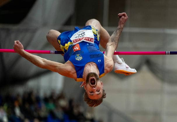 STOCKHOLM, SVERIGE 20260122 Erlend Bolstad Raa, Norge, höjdhopp, under Bauhaus-galan indoor i Sätra friidrottshall i Stockholm. STOCKHOLM SVERIGE x10430x *** STOCKHOLM, SWEDEN 20260122 Erlend Bolstad Raa, Norway, high jump, during the Bauhaus indoor gala in Sätra athletics hall in Stockholm STOCKHOLM SWEDEN x10430x  Copyright: xChristinexOlsson TTx BAUHAUS-GALAN INDOOR 2026
